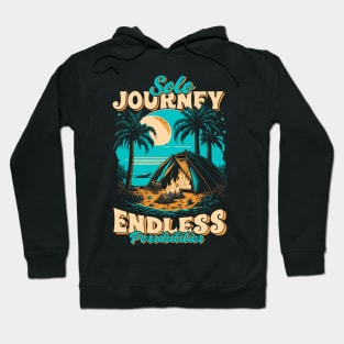 summer solo camping vintage Hoodie